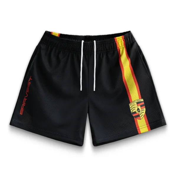 Gym Training Shorts - Stretch Fabric Workout Shorts with Pockets Navy