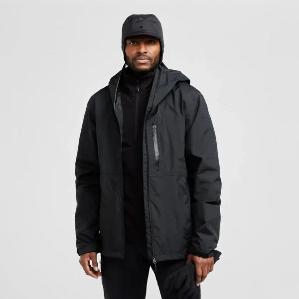 Men's 2-Layer Rain Shell - Technical Waterproof Coat Black