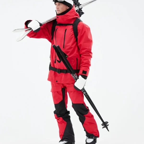 Men's 3-in-1 Ski Jacket - Modular System with Removable Liner Red