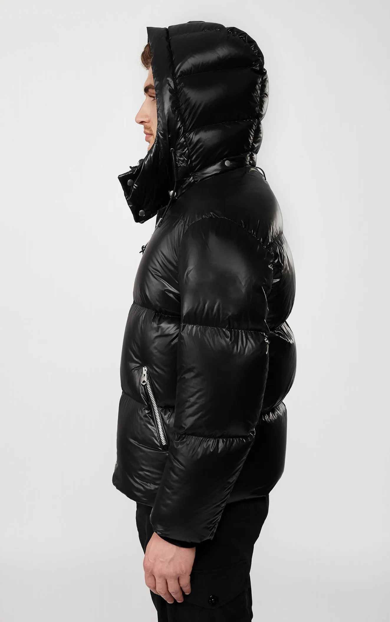 Men's All-Weather Puffer Jacket - Windproof Waterproof Winter Coat Grey Five Oceans Garment Men's All-Weather Puffer Jacket - Windproof Waterproof Winter Coat Grey - Image 2