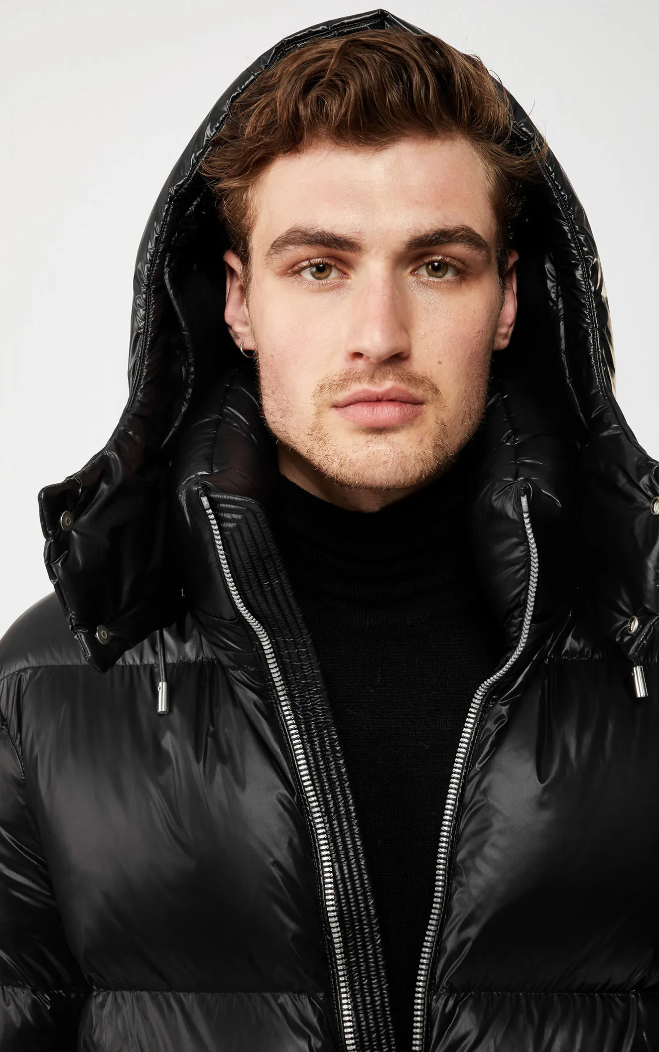 Men's All-Weather Puffer Jacket - Windproof Waterproof Winter Coat Grey Five Oceans Garment Men's All-Weather Puffer Jacket - Windproof Waterproof Winter Coat Grey - Image 4
