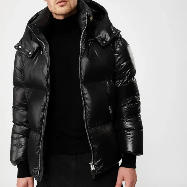 Men's All-Weather Puffer Jacket - Windproof Waterproof Winter Coat Grey