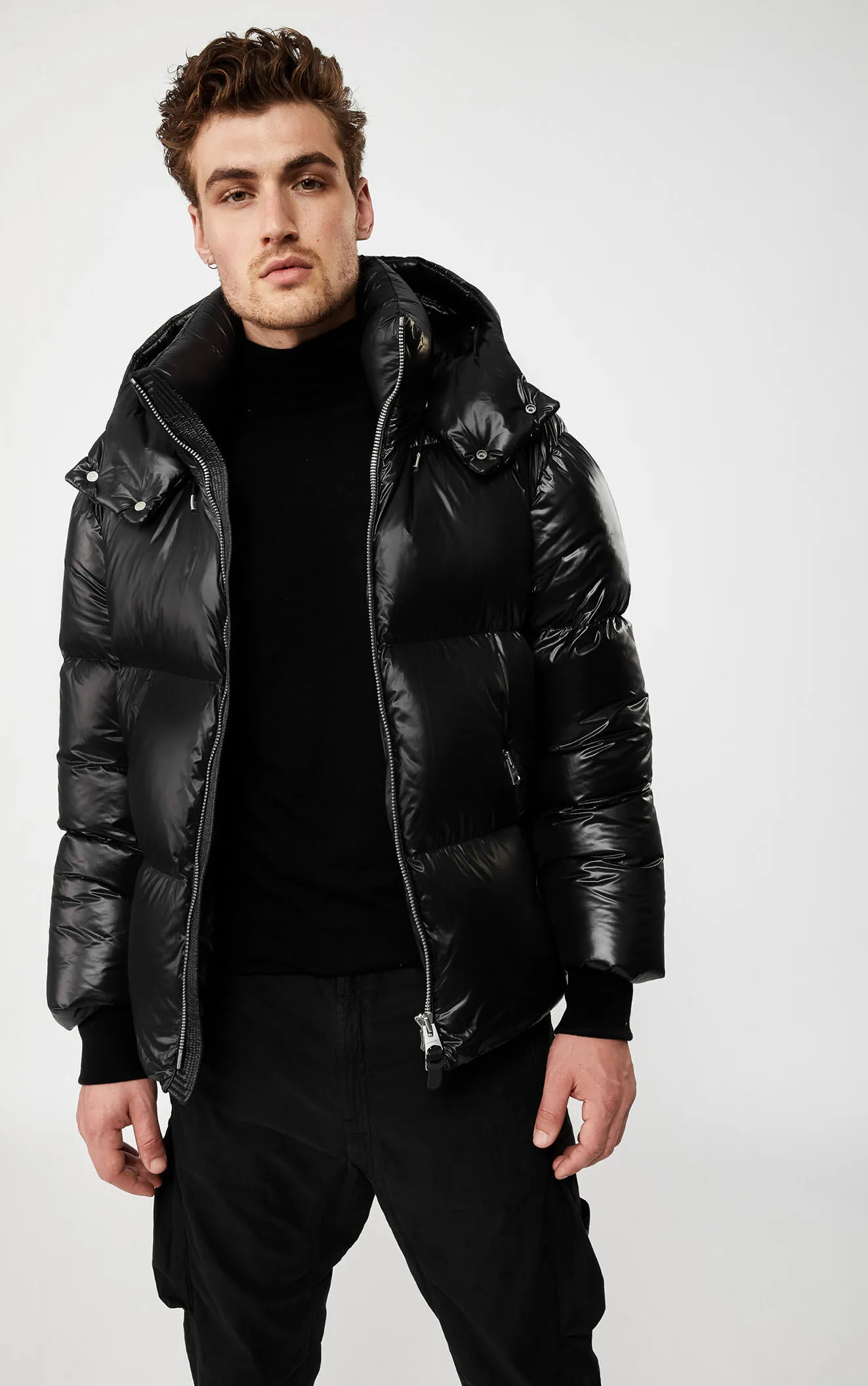 Men's All-Weather Puffer Jacket - Windproof Waterproof Winter Coat Grey Five Oceans Garment Men's All-Weather Puffer Jacket - Windproof Waterproof Winter Coat Grey