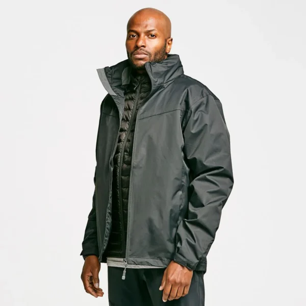 Men's Business Rain Jacket - Office Commuter Coat Gray