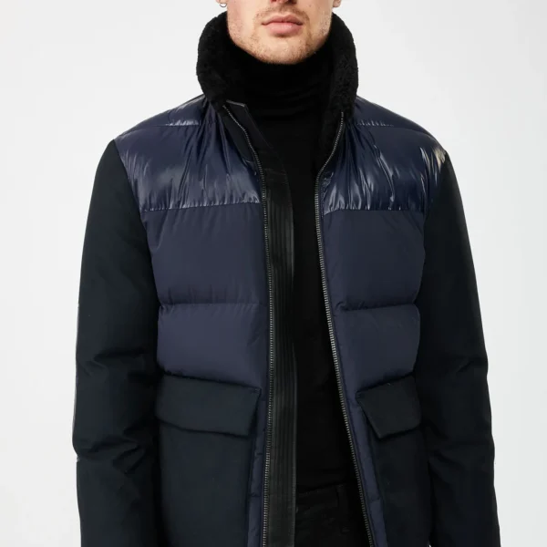 Men's Camping Puffer Jacket - Outdoor Adventure Down Coat Navy