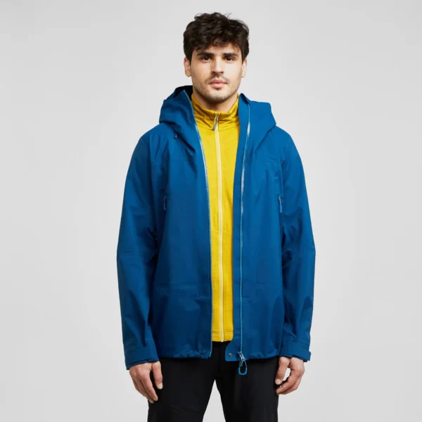 Men's Climate Control Rain Jacket - Temperature Regulating Coat Blue