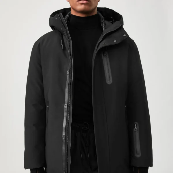 Men's Eco-Friendly Parka - Recycled Waterproof Winter Jacket Black