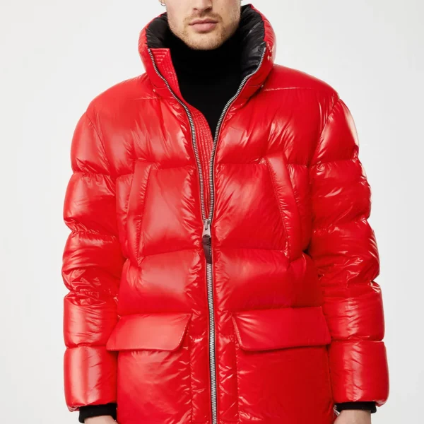 Men's Essential Quilted Puffer Jacket - Lightweight Packable Winter Jacket Red