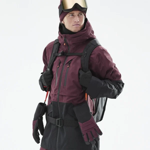 Men's Expedition Ski Jacket - Extreme Cold Weather Ski Coat Magenta
