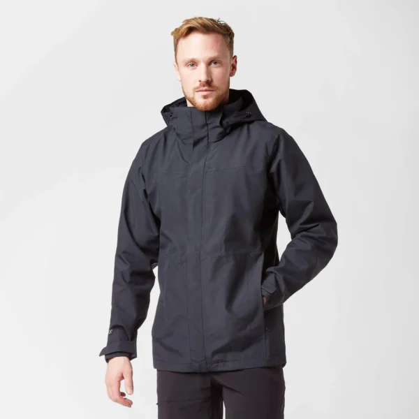Men's Hardshell Rain Jacket - Technical Mountaineering Coat Black