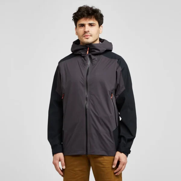 Men's Hiking Rain Jacket - Trail Waterproof Shell Coat Brown