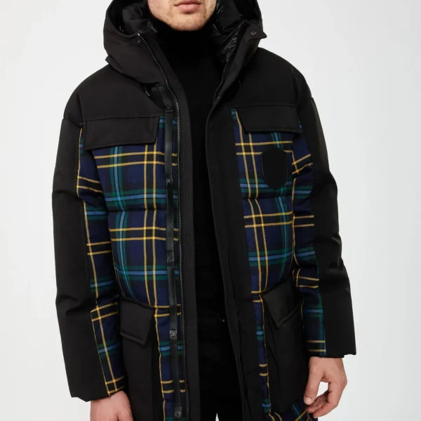 Men's Hybrid Puffer Jacket - Mixed Insulation Winter Coat Grey