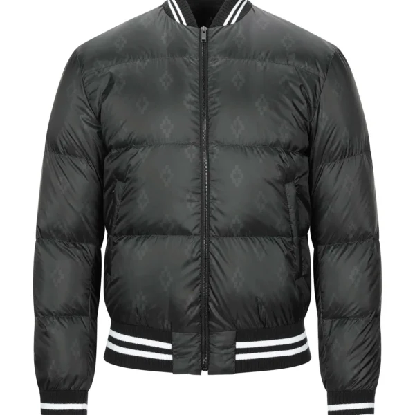 Men's Insulated Bomber Jacket - Thermal Winter Coat with Hood Grey