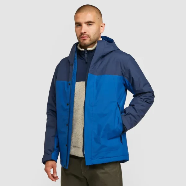 Men's Long Rain Jacket - Extended Coverage Coat Navy