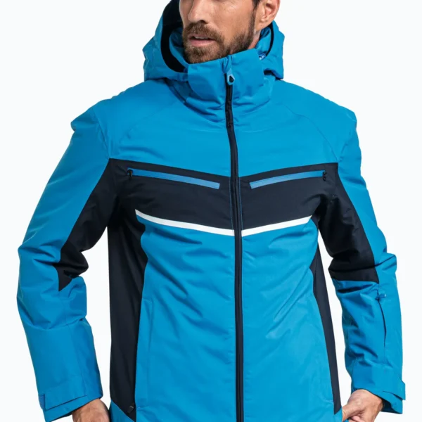 Men's Off-Piste Ski Jacket - Powder Ski Coat with Avalanche Pocket Blue