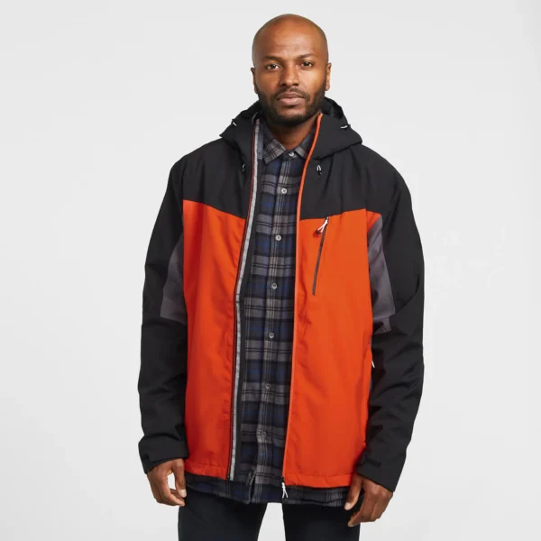 Men's Ripstop Rain Jacket - Tear-Resistant Shell Coat Red