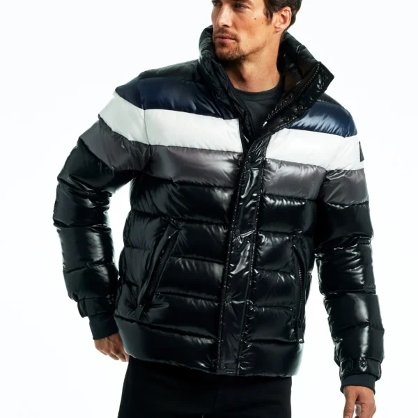 Men's Tech Puffer Jacket - Advanced Insulation Winter Coat Grey