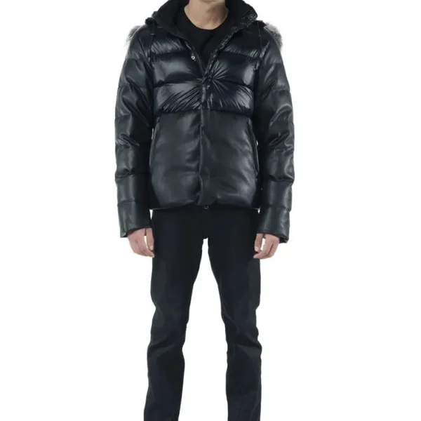 Men's Thermal Puffer Jacket - Heat Retention Winter Jacket Black