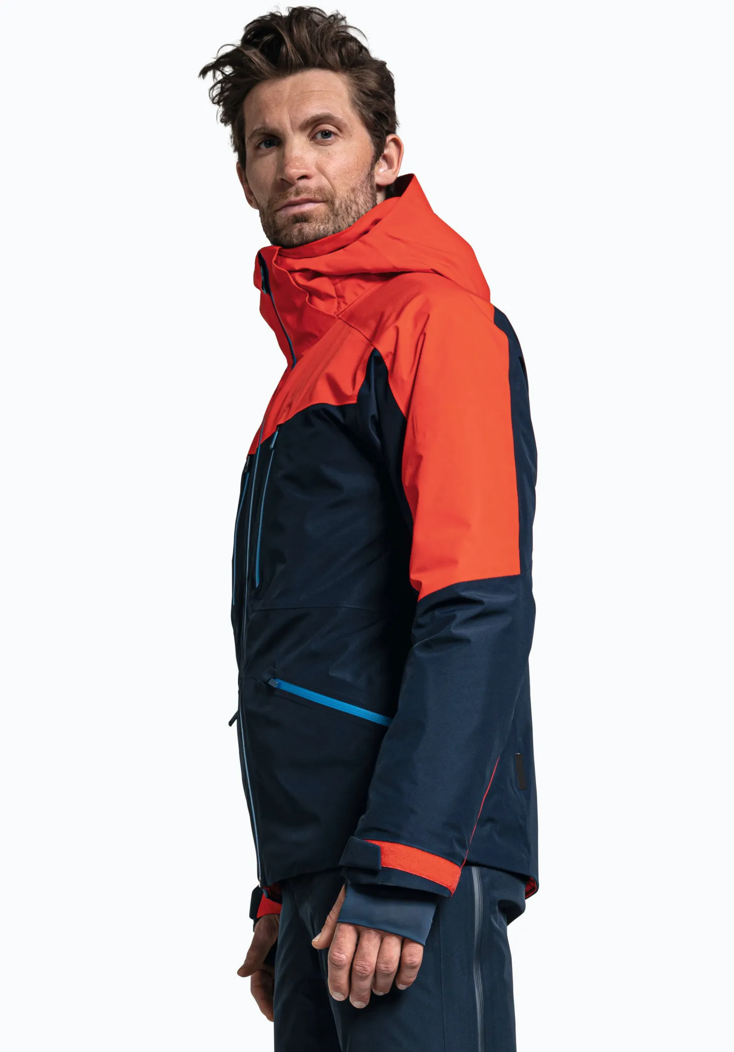 Men's Touring Ski Jacket - Lightweight Shell for Ski Mountaineering Blue Five Oceans Garment Men's Touring Ski Jacket - Lightweight Shell for Ski Mountaineering Blue - Image 4