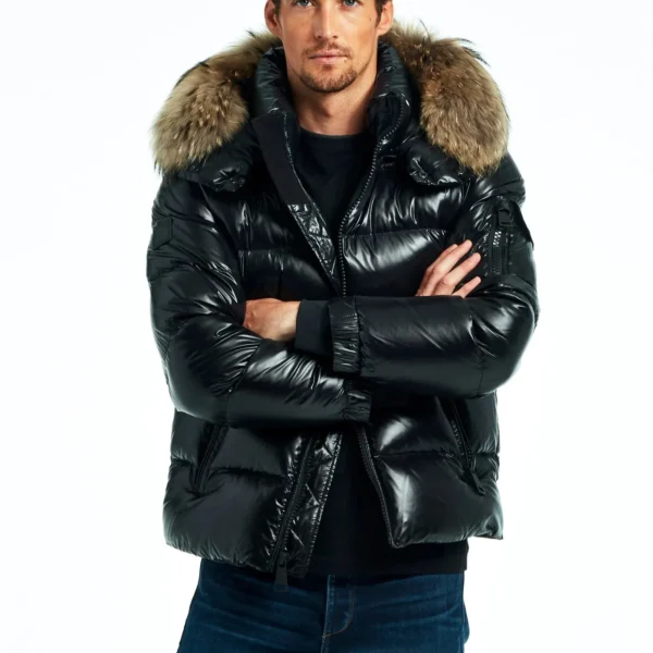 Men's Trail Puffer Jacket - Hiking Outdoor Winter Jacket Black