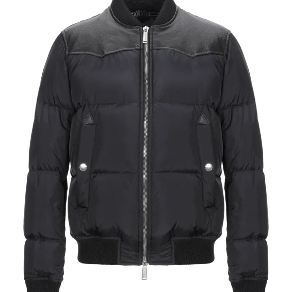 Men's Urban Bomber Jacket - City Street Style Winter Jacket Black
