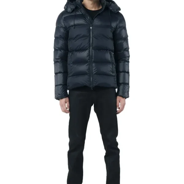 Men's Urban Puffer Jacket - Modern Fit City Winter Jacket Black