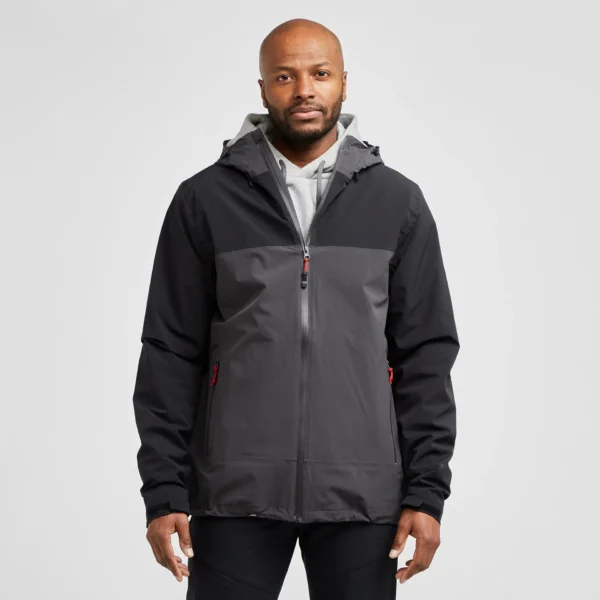 Men's Ventilated Rain Jacket - Underarm Zip Vents Coat Grey