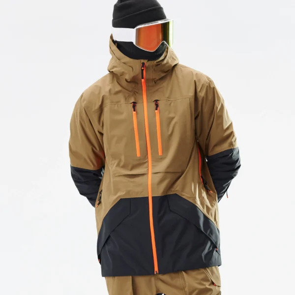 Men's Warm Ski Jacket - High-Loft Insulated Winter Coat Khaki
