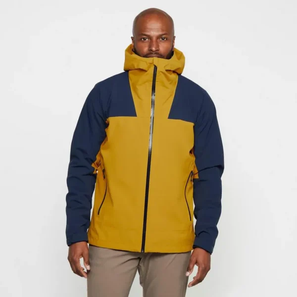 Men's Waterproof Rain Jacket - Fully Sealed Seams Storm Coat Yellow