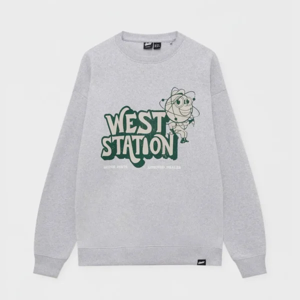 Plain Sweatshirt - Simple Cotton Crew Neck Gray
