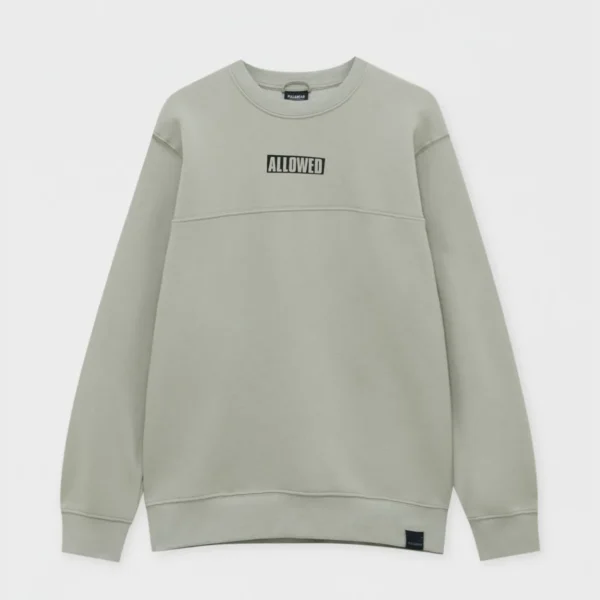 Sustainable Sweatshirt - Recycled Cotton Blend Pullover Green