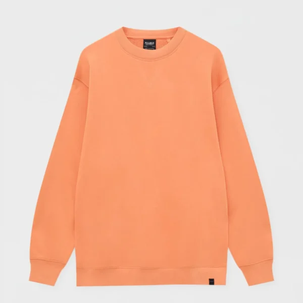 Urban Sweatshirt - City Street Style Crew Neck Red