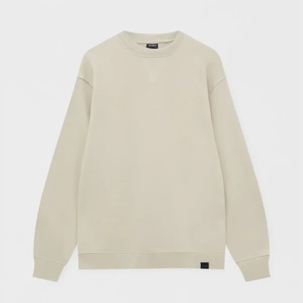Vintage Sweatshirt - Retro Wash Cotton Pullover Grey