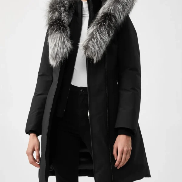 Women's Alpine Parka Coat - Mountain Climbing Winter Jacket Reinforced Black