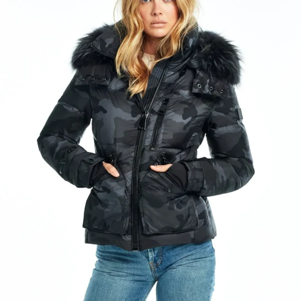 Women's Anniversary Puffer Jacket - Commemorative Down Coat Camo