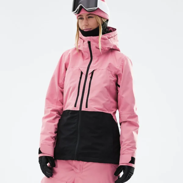 Women's Breathable Ski Jacket - Moisture-Wicking Shell Coat Red