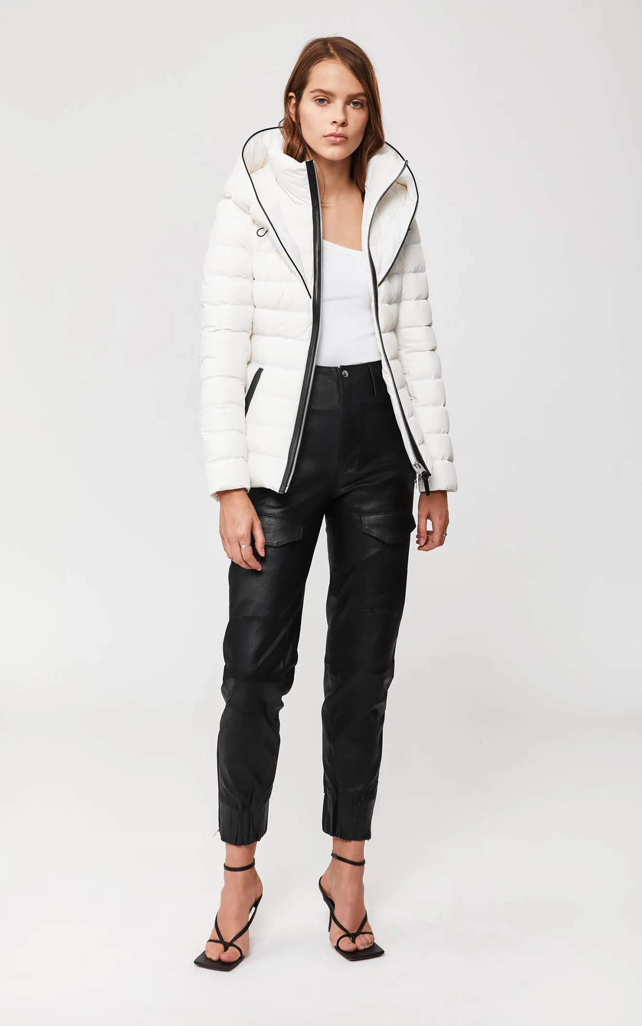 Women's Classic Fit Puffer Jacket - Traditional Down Coat White Five Oceans Garment Women's Classic Fit Puffer Jacket - Traditional Down Coat White - Image 6