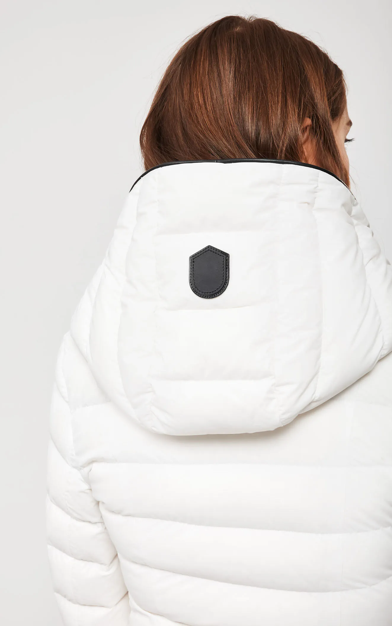 Women's Classic Fit Puffer Jacket - Traditional Down Coat White Five Oceans Garment Women's Classic Fit Puffer Jacket - Traditional Down Coat White - Image 3