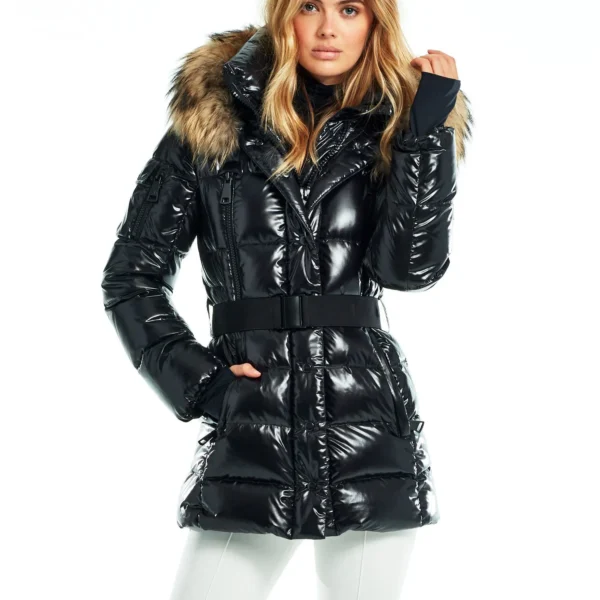 Women's Current Puffer Jacket - Latest Style Down Coat Black