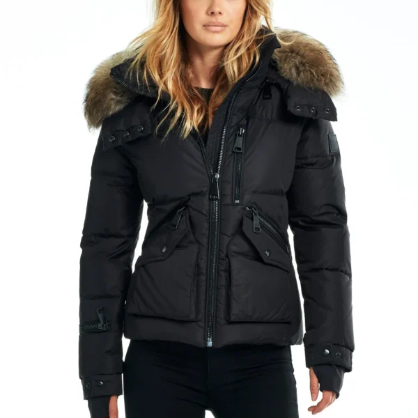Women's Daily Puffer Jacket - Regular Use Winter Coat Black