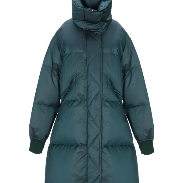 Women's Deluxe Puffer Jacket - Upscale Down Coat Green