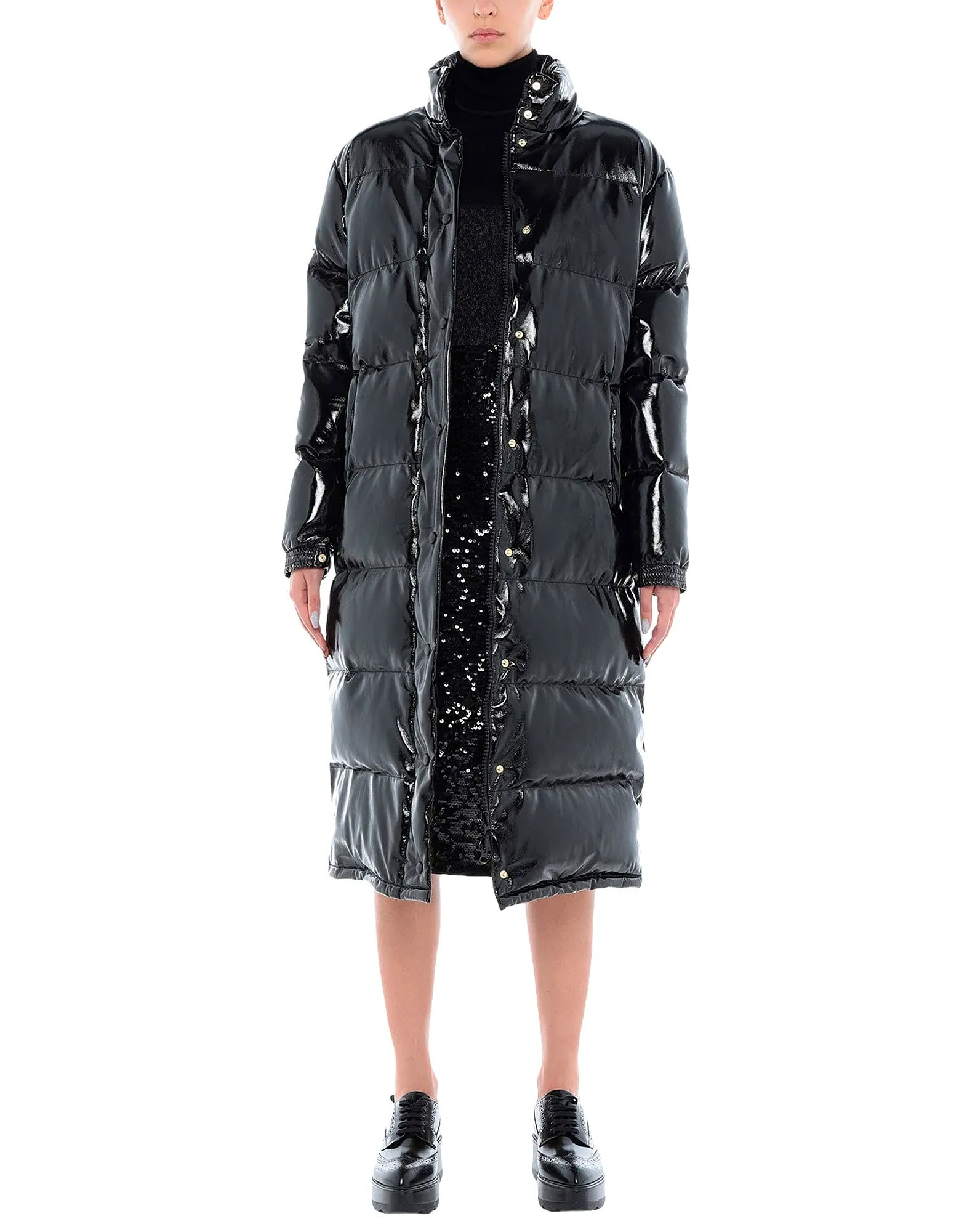 Women's Eco Puffer Jacket - Recycled Materials Winter Coat Black Five Oceans Garment Women's Eco Puffer Jacket - Recycled Materials Winter Coat Black - Image 4