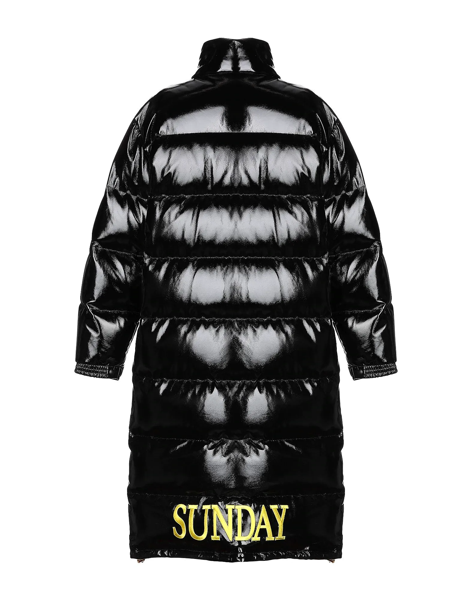 Women's Eco Puffer Jacket - Recycled Materials Winter Coat Black Five Oceans Garment Women's Eco Puffer Jacket - Recycled Materials Winter Coat Black - Image 2