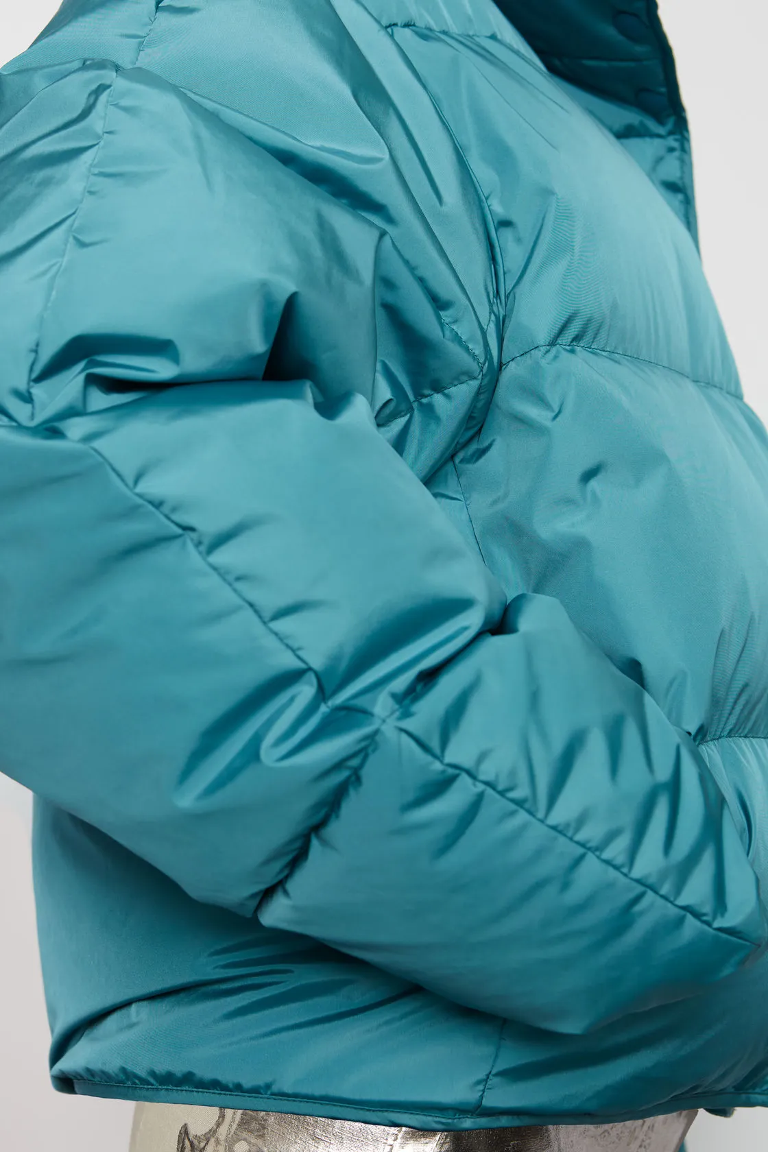 Women's Elegant Puffer Jacket - Sophisticated Quilted Coat Blue Five Oceans Garment Women's Elegant Puffer Jacket - Sophisticated Quilted Coat Blue - Image 4