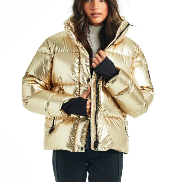 Women's Essential Puffer Jacket - Core Winter Down Coat Glod