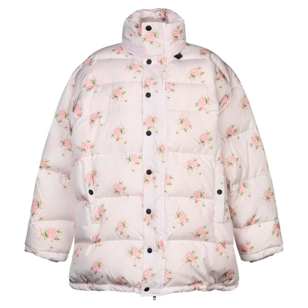 Women's Fitted Puffer Jacket - Flattering Silhouette Down Coat Grey