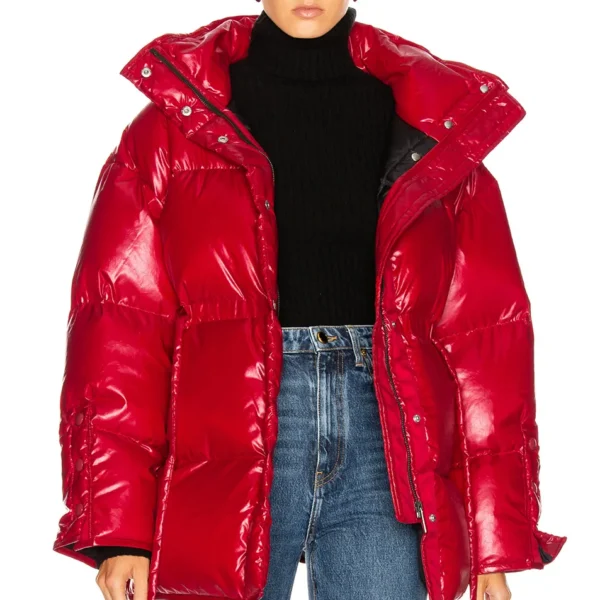 Women's Foldable Puffer Jacket - Easy Pack Winter Jacket Red