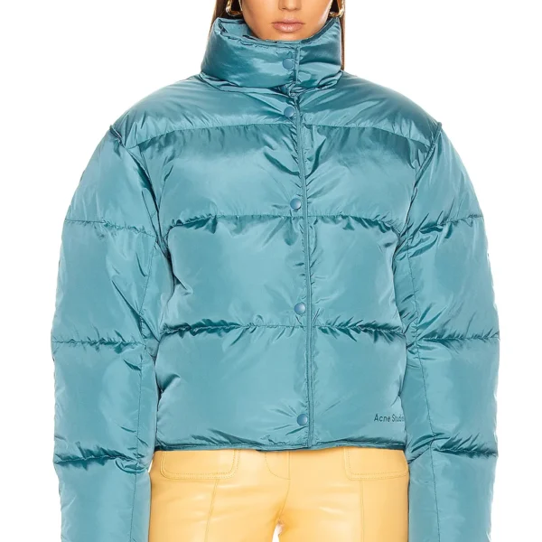 Women's Frost Puffer Jacket - Icy Conditions Down Coat Blue
