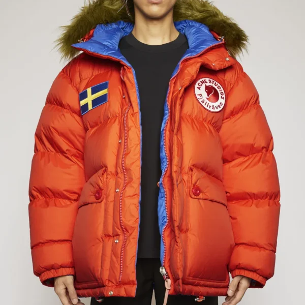 Women's Functional Puffer Jacket - Practical Winter Coat Red