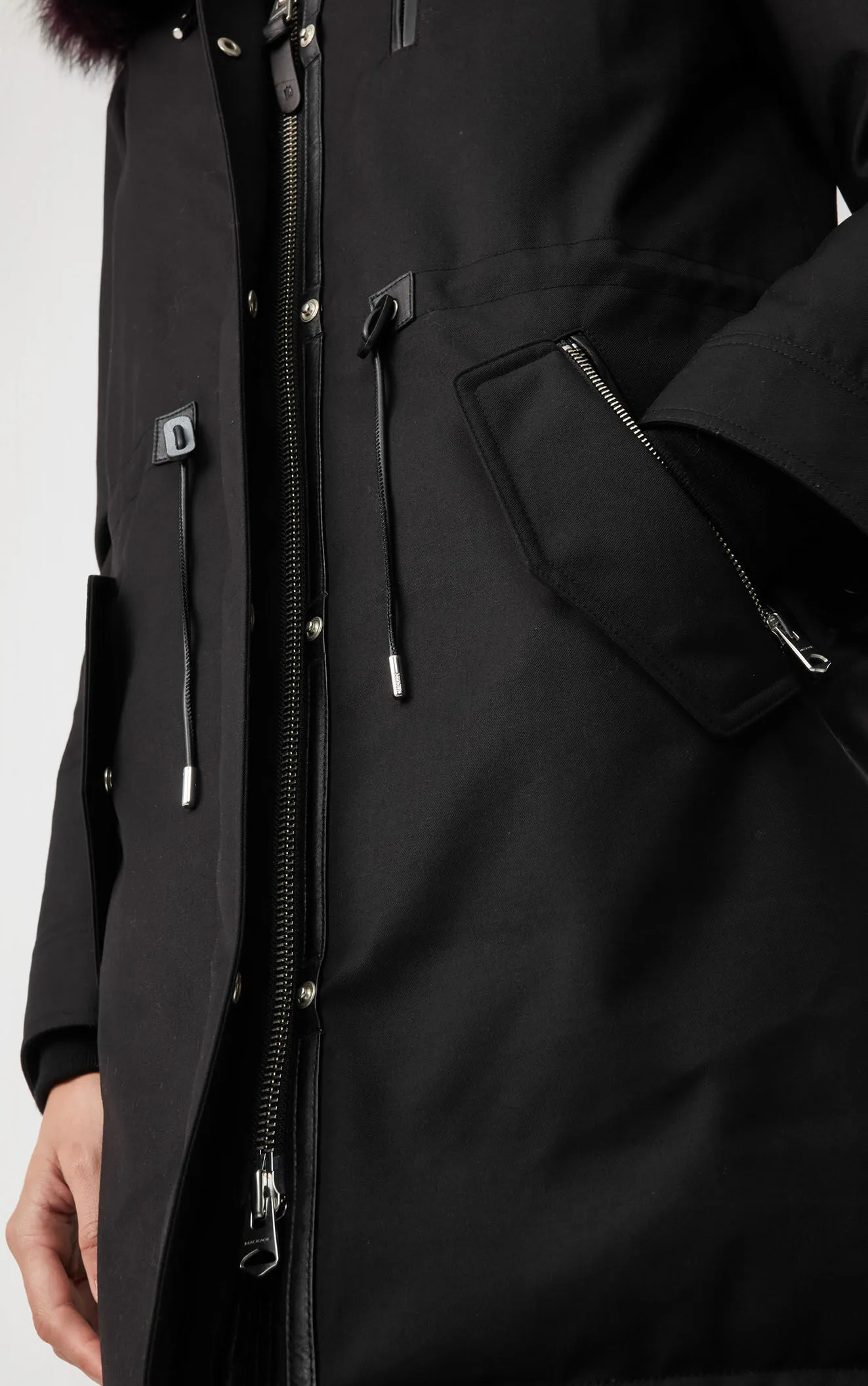Women's Hybrid Parka Jacket - Softshell Insulated Winter Coat Black Five Oceans Garment Women's Hybrid Parka Jacket - Softshell Insulated Winter Coat Black - Image 2